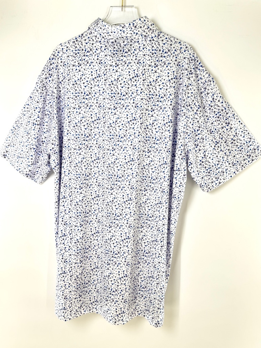 Tailor Byrd Ditsy Floral Performance Polo Golf Shirt White Blue Men's  Size XL - Picture 5 of 17